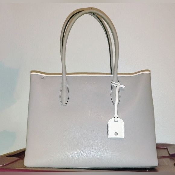 kate spade Handbags - Kate Spade Eva Medium Top Zip Satchel, Light Grey